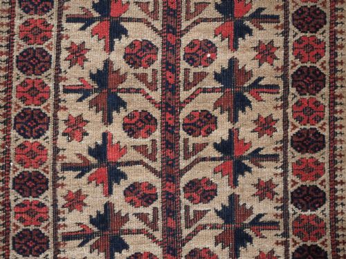 ANTIQUE BALUCH PRAYER RUG WITH UNUSUAL HUMAN FIGURE CIRCA 1880 - ADDITIONAL PHOTO 10