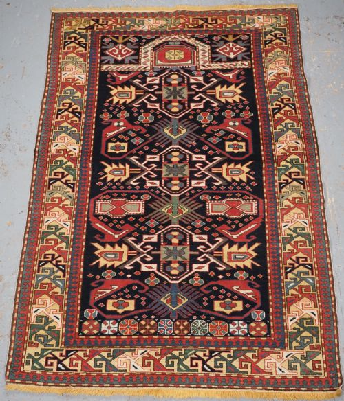 Vintage Caucasian Prayer Rug, Kuba Design, Circa 1930.