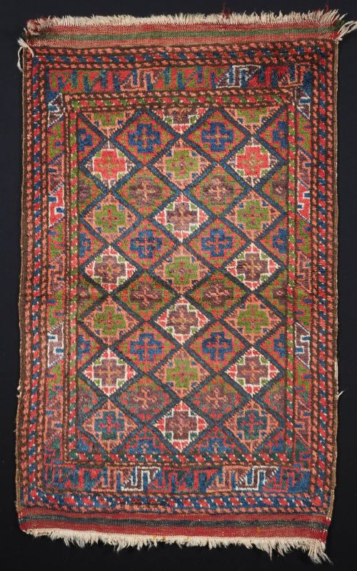 Antique Sistan Baluch Pushti Bag Face, Circa 1920.