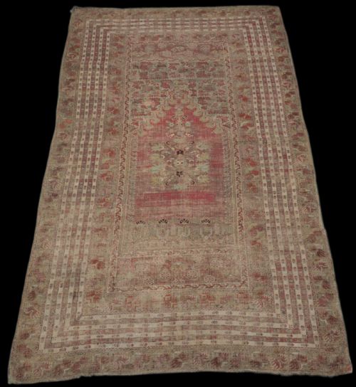 Antique Turkish Ghiordes Prayer Rug of Large Size, Pre 1800.