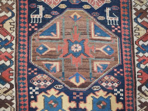 ANTIQUE SOUTH CAUCASIAN OR KURDISH RUNNER SUPERB DESIGN CIRCA 1890 - ADDITIONAL PHOTO 8