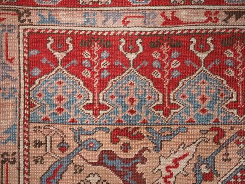 ANTIQUE 'TRANSYLVANIAN' COLUMN PRAYER RUG PROBABLY BY TUDUC CIRCA 1920 - ADDITIONAL PHOTO 8