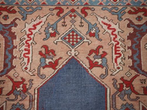 ANTIQUE 'TRANSYLVANIAN' COLUMN PRAYER RUG PROBABLY BY TUDUC CIRCA 1920 - ADDITIONAL PHOTO 9