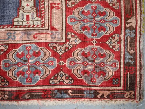 ANTIQUE 'TRANSYLVANIAN' COLUMN PRAYER RUG PROBABLY BY TUDUC CIRCA 1920 - ADDITIONAL PHOTO 14