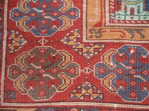 ANTIQUE 'TRANSYLVANIAN' COLUMN PRAYER RUG PROBABLY BY TUDUC CIRCA 1920 - ADDITIONAL PHOTO 15