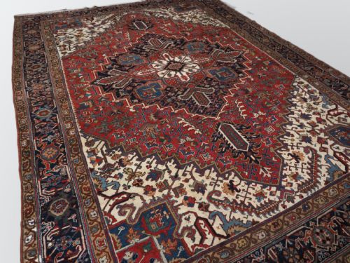 ANTIQUE HERIZ CARPET TRADITIONAL HARD WEARING FURNISHING CARPET CIRCA 1920 - ADDITIONAL PHOTO 1