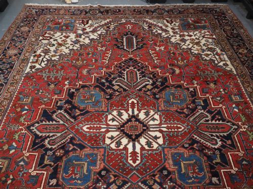 ANTIQUE HERIZ CARPET TRADITIONAL HARD WEARING FURNISHING CARPET CIRCA 1920 - ADDITIONAL PHOTO 4