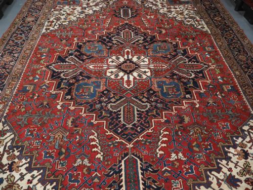 ANTIQUE HERIZ CARPET TRADITIONAL HARD WEARING FURNISHING CARPET CIRCA 1920 - ADDITIONAL PHOTO 5