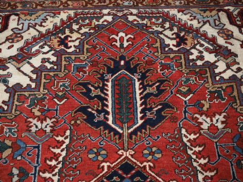 ANTIQUE HERIZ CARPET TRADITIONAL HARD WEARING FURNISHING CARPET CIRCA 1920 - ADDITIONAL PHOTO 9