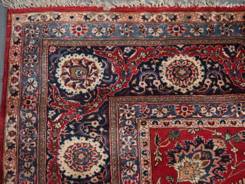 OLD KASHAN CARPET RED GROUND WITH ALL OVER DESIGN CIRCA 1930 - ADDITIONAL PHOTO 6