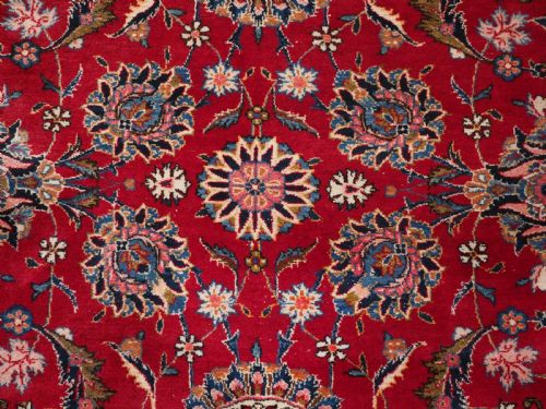 OLD KASHAN CARPET RED GROUND WITH ALL OVER DESIGN CIRCA 1930 - ADDITIONAL PHOTO 10