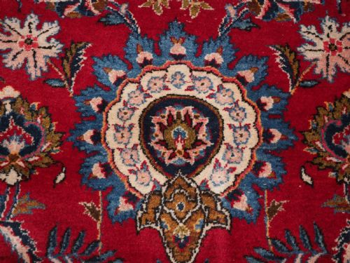 OLD KASHAN CARPET RED GROUND WITH ALL OVER DESIGN CIRCA 1930 - ADDITIONAL PHOTO 13
