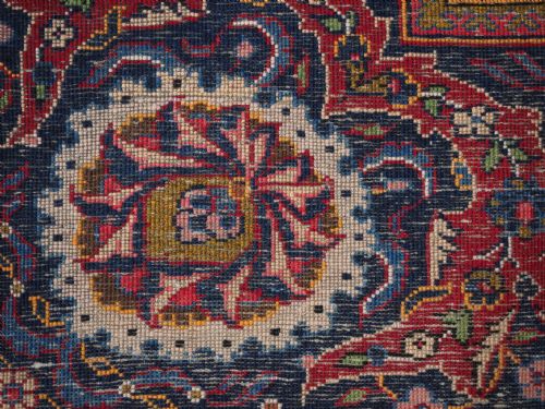 OLD KASHAN CARPET RED GROUND WITH ALL OVER DESIGN CIRCA 1930 - ADDITIONAL PHOTO 14