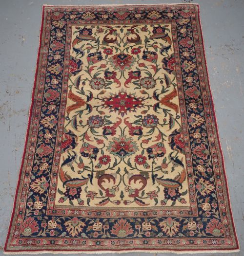 Antique Turkish Kayseri Rug with Attractive Floral Design, Circa 1920.