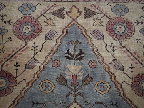 ANTIQUE 'TRANSYLVANIAN' PRAYER RUG PROBABLY ROMANIAN TUDUC COPY CIRCA 1920 - ADDITIONAL PHOTO 7