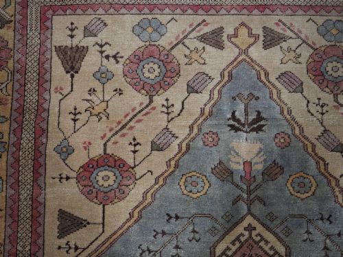 ANTIQUE 'TRANSYLVANIAN' PRAYER RUG PROBABLY ROMANIAN TUDUC COPY CIRCA 1920 - ADDITIONAL PHOTO 8