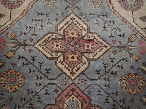 ANTIQUE 'TRANSYLVANIAN' PRAYER RUG PROBABLY ROMANIAN TUDUC COPY CIRCA 1920 - ADDITIONAL PHOTO 9