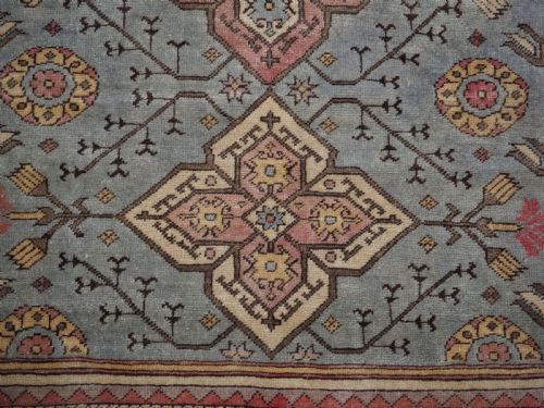 ANTIQUE 'TRANSYLVANIAN' PRAYER RUG PROBABLY ROMANIAN TUDUC COPY CIRCA 1920 - ADDITIONAL PHOTO 11