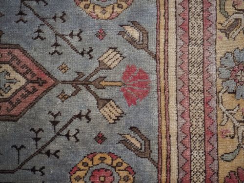 ANTIQUE 'TRANSYLVANIAN' PRAYER RUG PROBABLY ROMANIAN TUDUC COPY CIRCA 1920 - ADDITIONAL PHOTO 12
