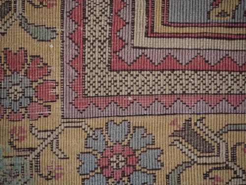 ANTIQUE 'TRANSYLVANIAN' PRAYER RUG PROBABLY ROMANIAN TUDUC COPY CIRCA 1920 - ADDITIONAL PHOTO 14