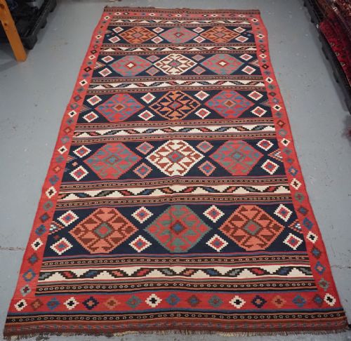 ANTIQUE SHAHSAVAN OR SOUTH CAUCASIAN KILIM WITH GOOD SOFT COLOURS CIRCA 1900 - ADDITIONAL PHOTO 2