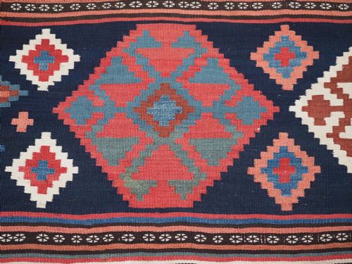 ANTIQUE SHAHSAVAN OR SOUTH CAUCASIAN KILIM WITH GOOD SOFT COLOURS CIRCA 1900 - ADDITIONAL PHOTO 13