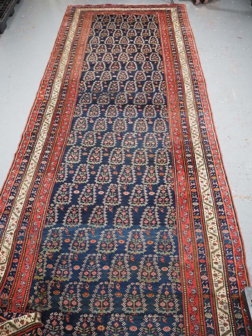 ANTIQUE KURDISH KELLEH LARGE RUNNER WITH BOTEH DESIGN CIRCA 1900 - ADDITIONAL PHOTO 13