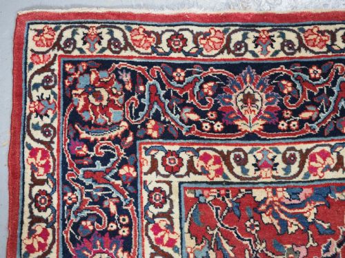 ANTIQUE TABRIZ RUG WITH CLASSIC FLORAL DESIGN CIRCA 1920 2 - ADDITIONAL PHOTO 3