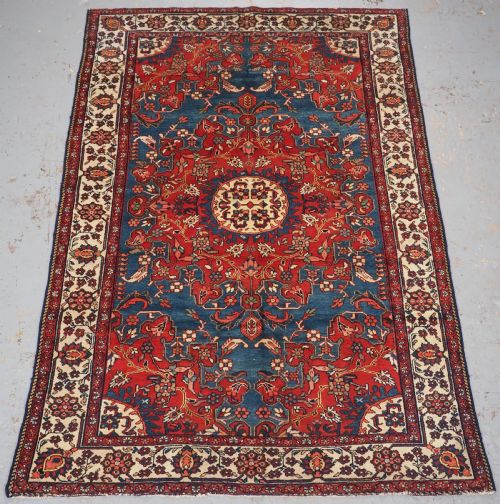 Antique Tafresh Village Rug with Superb Colour, Circa 1920.