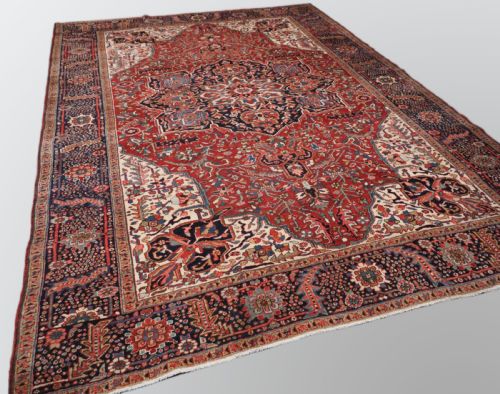 ANTIQUE HERIZ CARPET SUPERB FURNISHING CARPET WITH GOOD COLOUR CIRCA 1910 - ADDITIONAL PHOTO 1