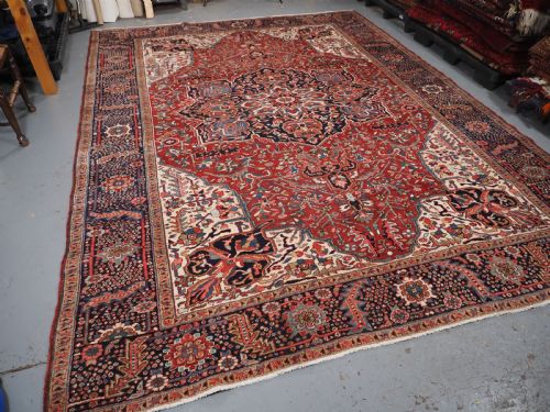 ANTIQUE HERIZ CARPET SUPERB FURNISHING CARPET WITH GOOD COLOUR CIRCA 1910 - ADDITIONAL PHOTO 3