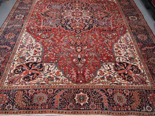 ANTIQUE HERIZ CARPET SUPERB FURNISHING CARPET WITH GOOD COLOUR CIRCA 1910 - ADDITIONAL PHOTO 6