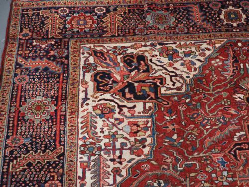 ANTIQUE HERIZ CARPET SUPERB FURNISHING CARPET WITH GOOD COLOUR CIRCA 1910 - ADDITIONAL PHOTO 7