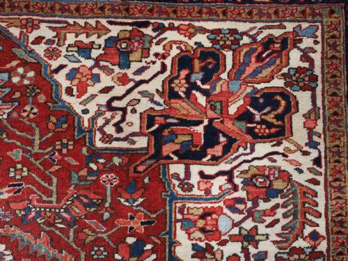 ANTIQUE HERIZ CARPET SUPERB FURNISHING CARPET WITH GOOD COLOUR CIRCA 1910 - ADDITIONAL PHOTO 9