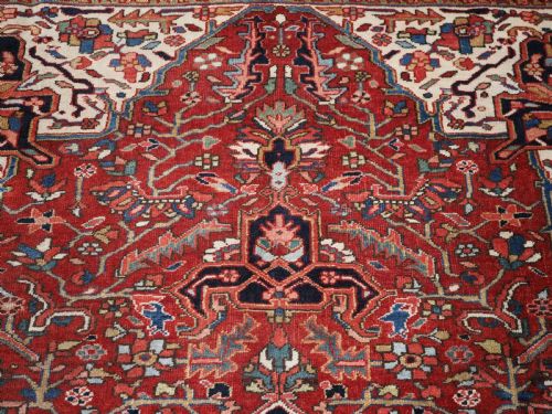 ANTIQUE HERIZ CARPET SUPERB FURNISHING CARPET WITH GOOD COLOUR CIRCA 1910 - ADDITIONAL PHOTO 10