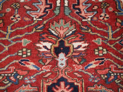 ANTIQUE HERIZ CARPET SUPERB FURNISHING CARPET WITH GOOD COLOUR CIRCA 1910 - ADDITIONAL PHOTO 11