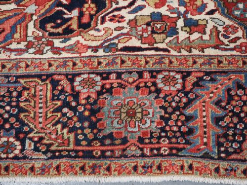 ANTIQUE HERIZ CARPET SUPERB FURNISHING CARPET WITH GOOD COLOUR CIRCA 1910 - ADDITIONAL PHOTO 14