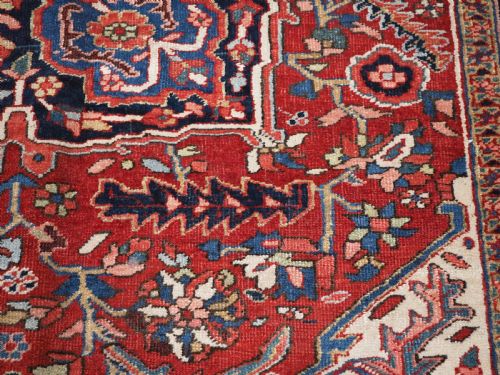 ANTIQUE HERIZ CARPET SUPERB FURNISHING CARPET WITH GOOD COLOUR CIRCA 1910 - ADDITIONAL PHOTO 18