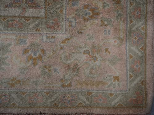 ANTIQUE TURKISH OUSHAK CARPET SOFT PINKS AND PASTEL COLOURS CIRCA 1920 - ADDITIONAL PHOTO 17