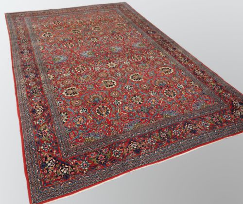 fig 1. OLD TABRIZ CARPET, VERY FINE WEAVE, SOFT WOOL, ALL OVER DESIGN, CIRCA 1930.