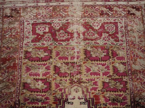 ANTIQUE TURKISH GHIORDES PRAYER RUG OF CLASSIC DESIGN CIRCA 1800 - ADDITIONAL PHOTO 7