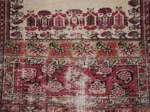 ANTIQUE TURKISH GHIORDES PRAYER RUG OF CLASSIC DESIGN CIRCA 1800 - ADDITIONAL PHOTO 10