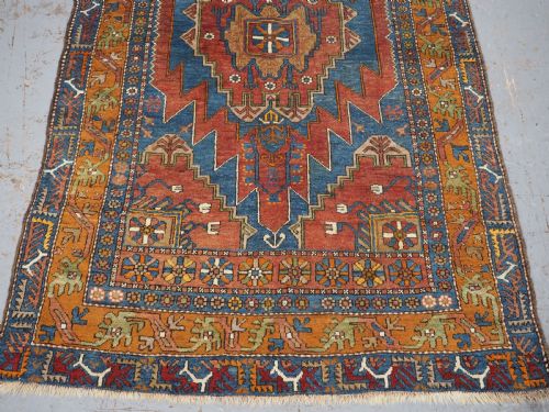 ANTIQUE TURKISH YAHYALI VILLAGE RUG TRADITIONAL DESIGN CIRCA 1900 - ADDITIONAL PHOTO 4