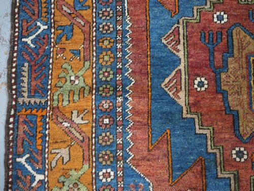ANTIQUE TURKISH YAHYALI VILLAGE RUG TRADITIONAL DESIGN CIRCA 1900 - ADDITIONAL PHOTO 6