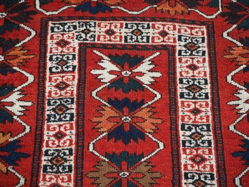 ANTIQUE SOUTH CAUCASIAN KURDISH RUG INTERESTING DESIGN CIRCA 1920 - ADDITIONAL PHOTO 7