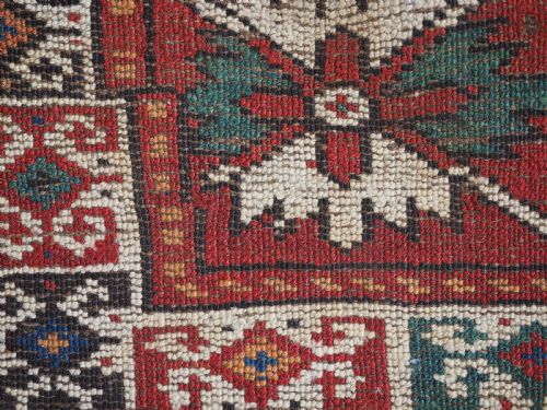 ANTIQUE SOUTH CAUCASIAN KURDISH RUG INTERESTING DESIGN CIRCA 1920 - ADDITIONAL PHOTO 10