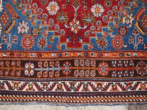 ANTIQUE QASHQAI TRIBAL RUG SUPERB COLOUR AND OUTSTANDING CONDITION CIRCA 1890 - ADDITIONAL PHOTO 12