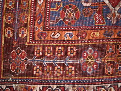 ANTIQUE QASHQAI TRIBAL RUG SUPERB COLOUR AND OUTSTANDING CONDITION CIRCA 1890 - ADDITIONAL PHOTO 15