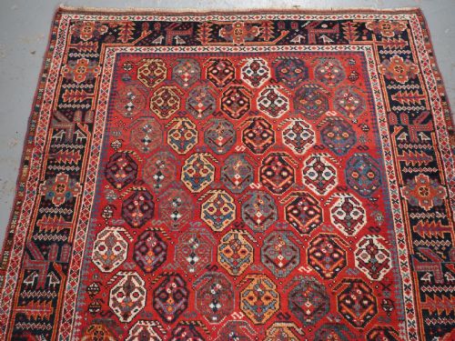ANTIQUE AFSHAR RUG WITH LARGE BOTEH DESIGN CIRCA 1880 - ADDITIONAL PHOTO 2