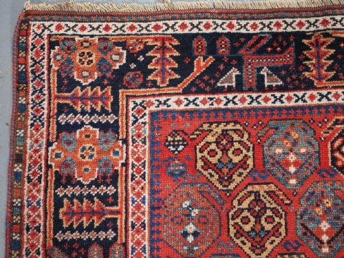 ANTIQUE AFSHAR RUG WITH LARGE BOTEH DESIGN CIRCA 1880 - ADDITIONAL PHOTO 5